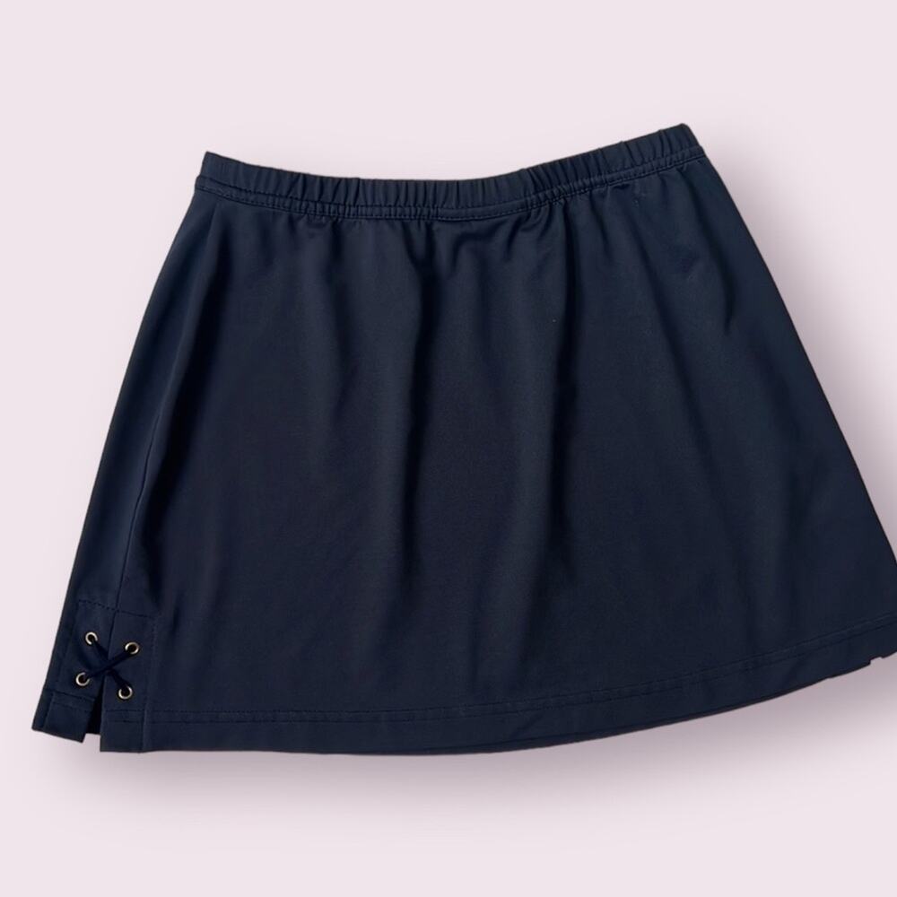 Tail Tennis Pickleball Skirt in Navy Cross Tie Grommet detail Cotton Small